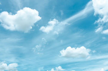 Blue sky with sun and cloud