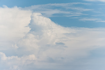 Cloudy blue summer sky