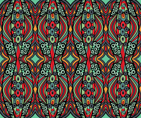 Materiał do szycia Etniczne Ornament Retro
