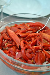 salade de poivrons rouge