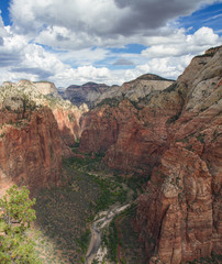 Naklejka premium Panorama of the Zion Canyon