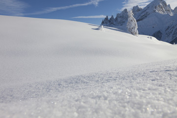 panorama of the Alpes at the Dolomites in Italy