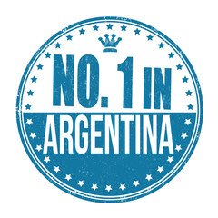 Number one in Argentina stamp