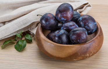 Ripe fresh plum