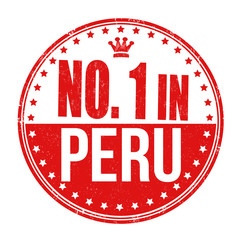Number one in Peru stamp