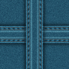 Denim pattern is divided into four zones.