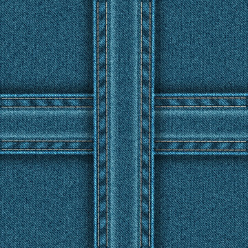 Denim pattern is divided into four zones.