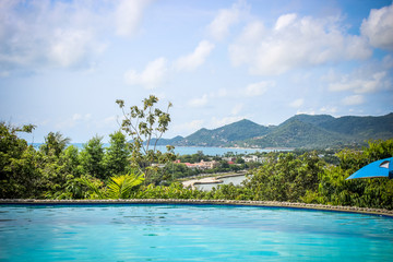 Swimming pool of luxury hotel, Koh Samui Thailand