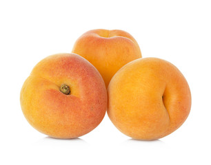 Naklejka na ściany i meble Ripe apricots fruit isolated on white background