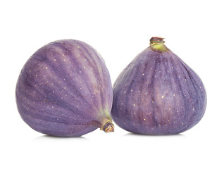 Ripe sweet figs fruits isolated on white background