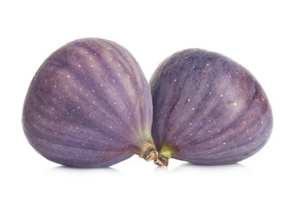 Ripe sweet figs fruits isolated on white background