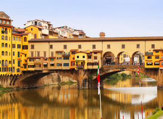 Fototapeta na wymiar Ponte Vecchio bridge in Florence, Italy. Europe