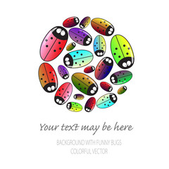 Many beetles  with text