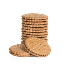 Chocolate cookie isolated on white background