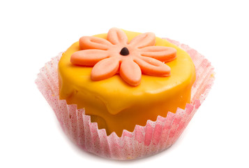 little cassata on white background