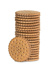 Chocolate cookie isolated on white background