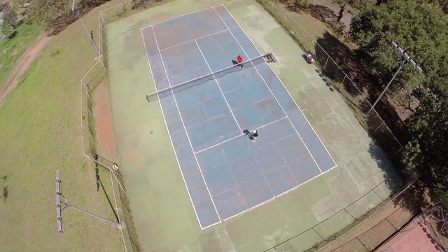 Aerial view from a Tennis Court in Sao Paulo, Brazil