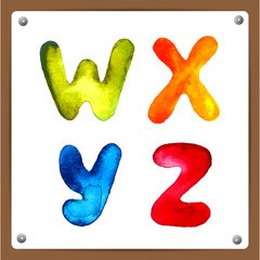 Wector watercolor hand-draw colorful nombers