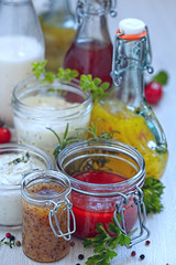 Assortment of salad dressings