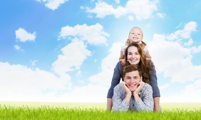 Fototapeta premium Young family