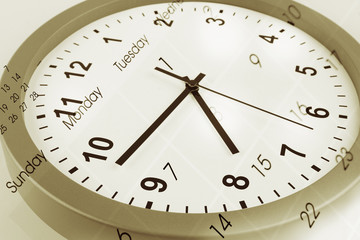 Clock and calendar