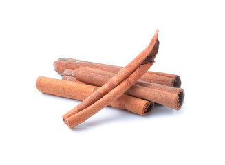 Cinnamon sticks  on white background