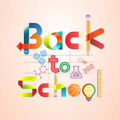 Back to school.Elements are layered separately in vector file.