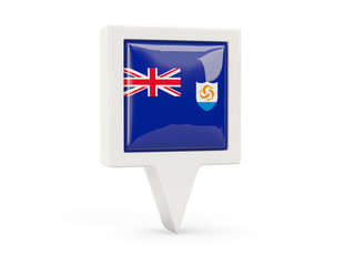 Square flag icon of anguilla