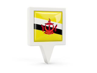 Fototapeta premium Square flag icon of brunei
