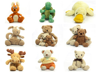 collage peluches