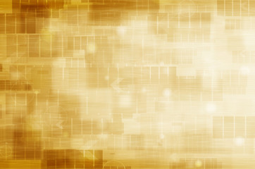abstract technology on yellow background.