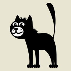 Black Cat, vector illustration
