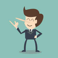 businessman is lying