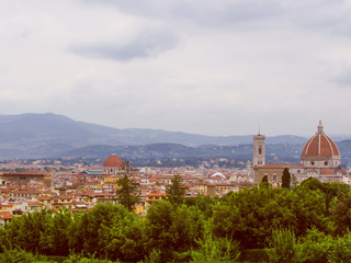 Fototapeta na wymiar Retro look Florence Italy
