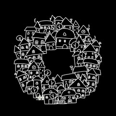 Obraz premium City sketch, background for your design