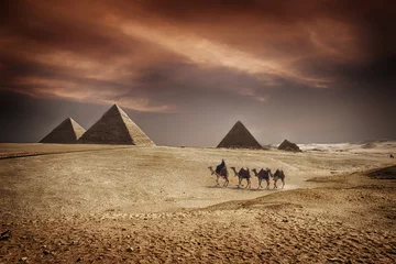 Deurstickers Pyramids of Egypt © feferoni