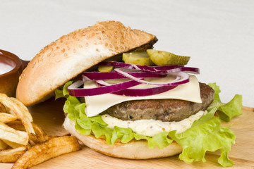 Big hamburger - Stock Image macro.