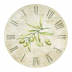 Obraz na płótnie Canvas Olive clock.