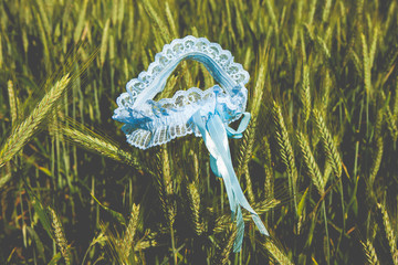 Wedding blue garter