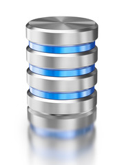 Hard disk drive data storage database icon symbol
