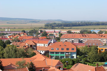 Fototapeta na wymiar Blick auf die Altstadt von Mikulov (Nikolsburg) in Tschechien
