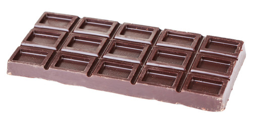Chocolate bar isolated on white