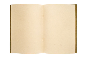 Opened blank book