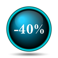 40 percent discount icon