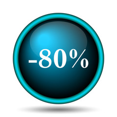 80 percent discount icon