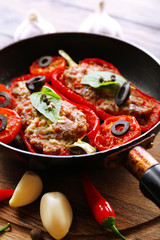 Stuffed pepper with meat and vegetables