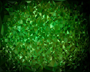 Abstract triangular green background. vector