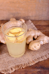 Ginger drink and ginger root