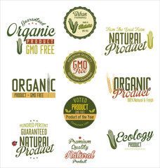 Organic natural product labels