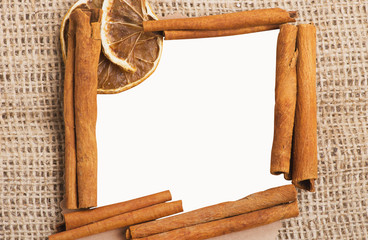 old paper for recipes and spices